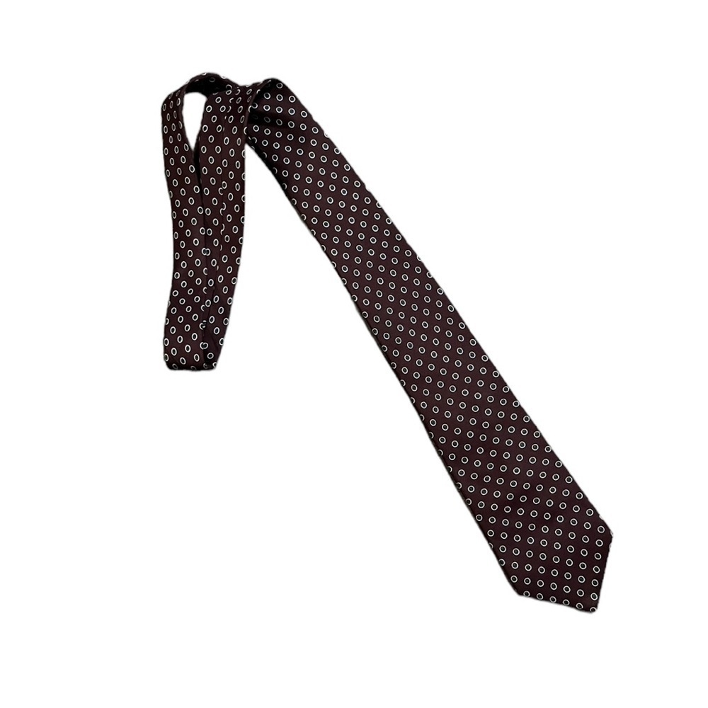 Yves Saint Laurent Mens Brown Standard Tie All Silk Paris New York 70s Style